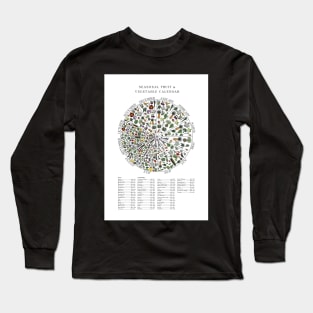 Seasonal Fruit & Veg Chart Monthly Calendar Long Sleeve T-Shirt